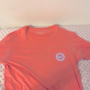 Long sleeve vineyard vines coral shirt
